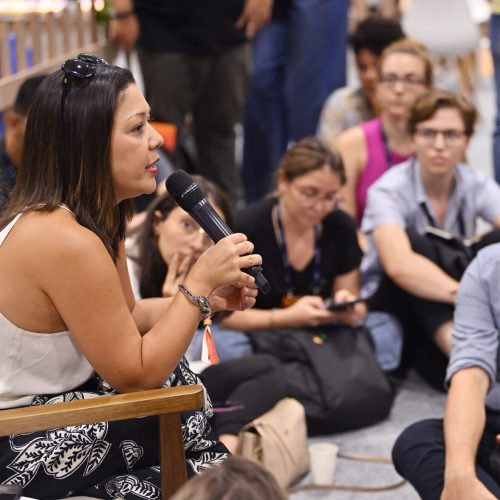 2 May 2023; Carolina Nucci, Partner & CMO, Weme, at The non-obvious pathways towards a customer-centric organization [Hosted by weme] Rountables during day one of Web Summit Rio 2023 at Riocentro in Rio de Janeiro, Brazil. Photo by Piaras Ó Mídheach/Web Summit Rio via Sportsfile